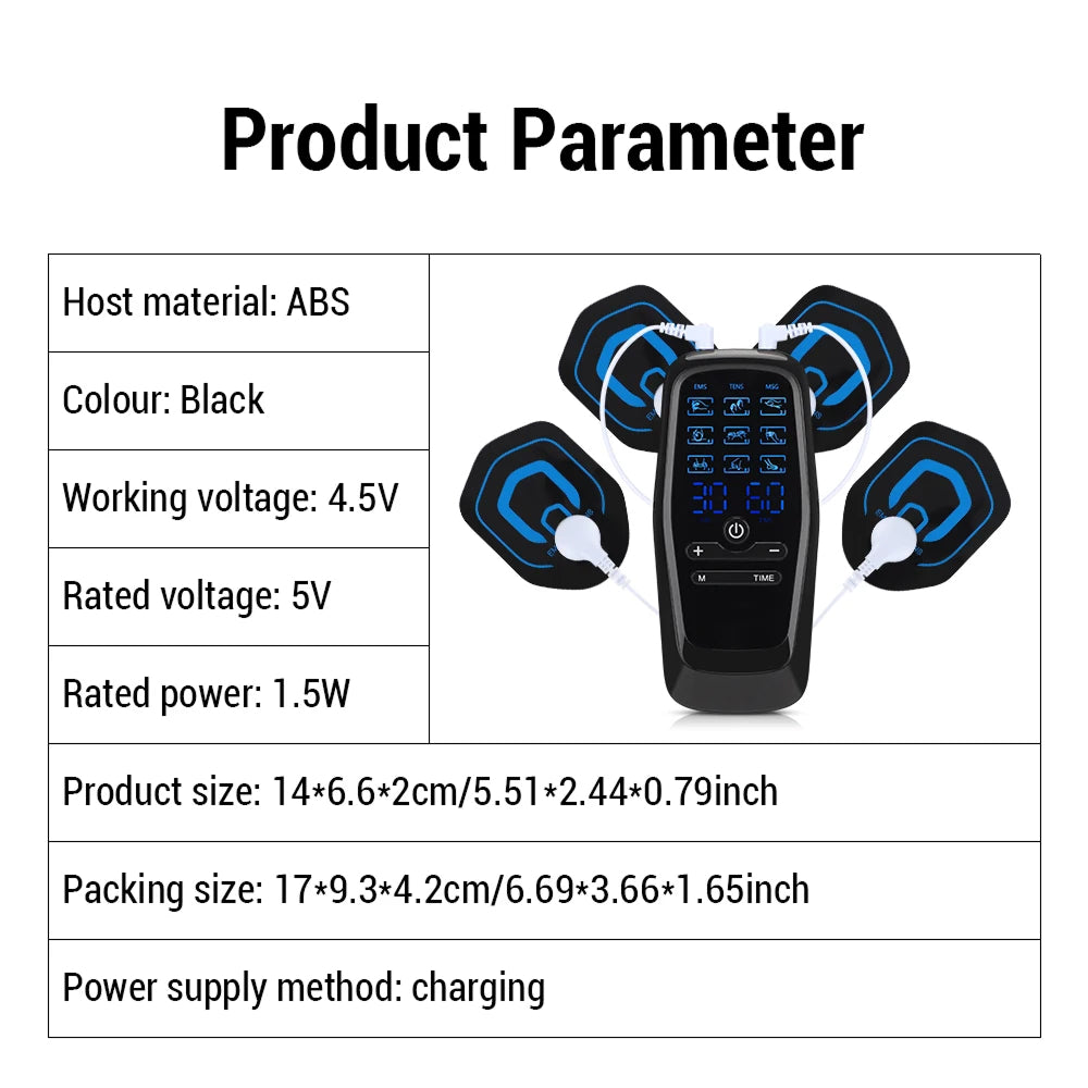 AcoReliv TENS Unit & EMS Muscle Stimulator, 3-in-1 Electric Massager, Dual Channel