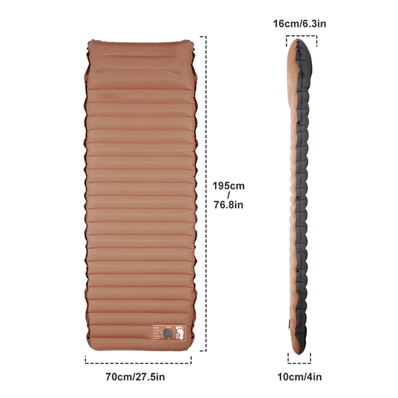 CoziVixy Sleeping Pad Ultralight Self-Inflating With Foot Pump