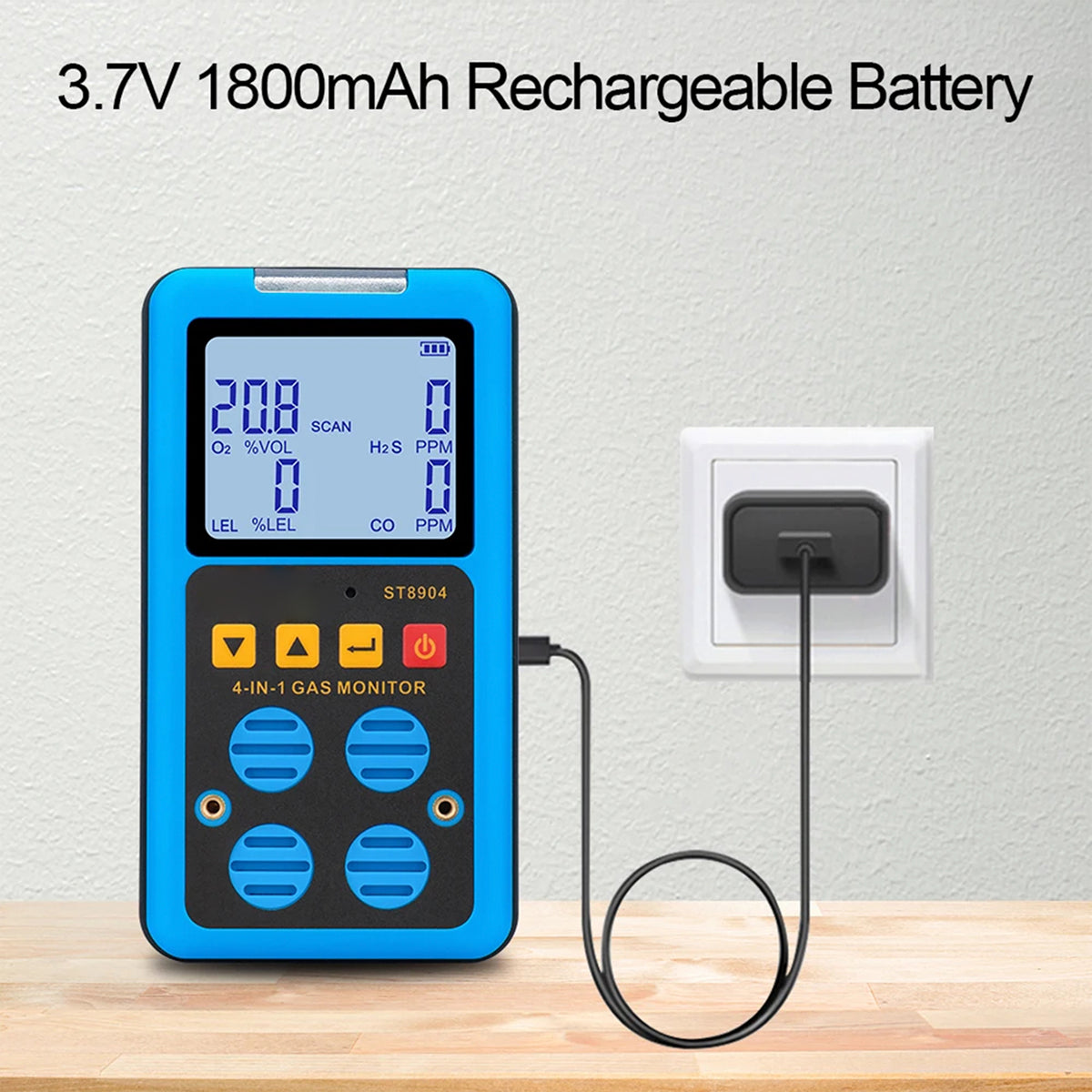 FainDicle 4-in-1 Multi-Gas Analyzer with Rechargeable Battery