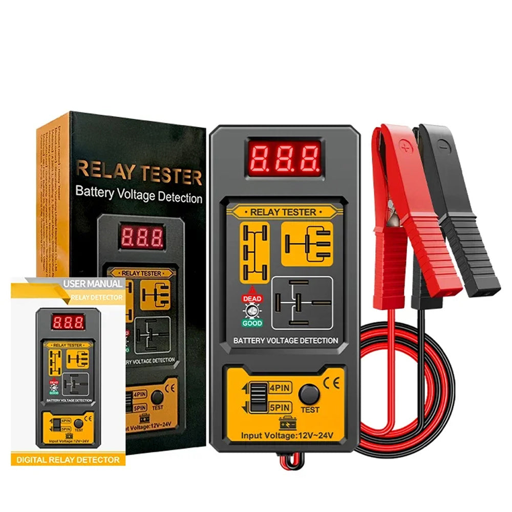 LamiWexi Automotive Relay Tester with Live Voltage Display