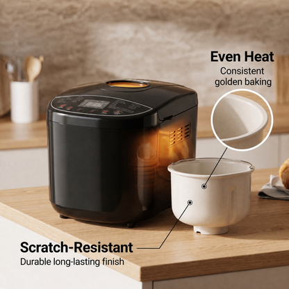 ClenVoca Automatic Bread Maker 2LB with Ceramic Pot