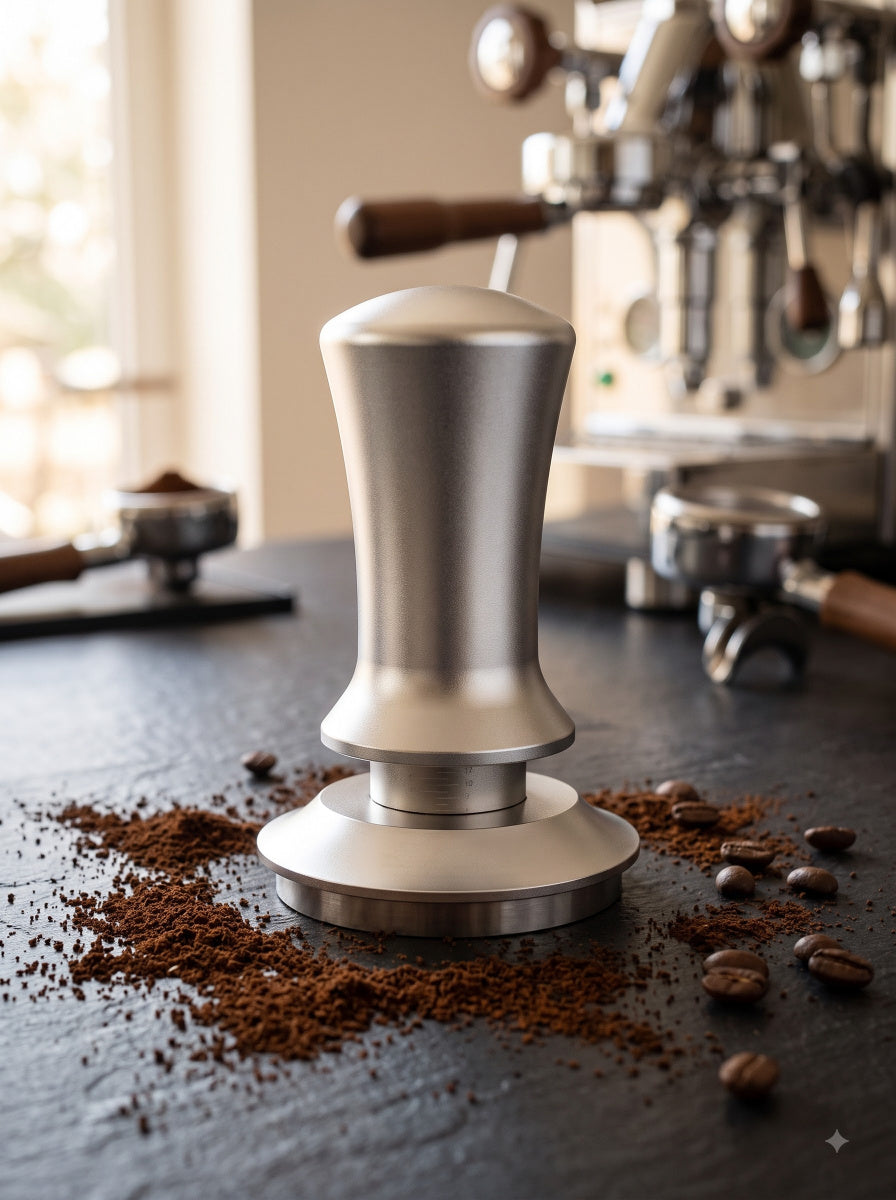 MerseHaus 53mm Calibrated Espresso Tamper with Ripple Base