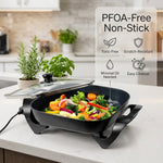 EltroPix 12-Inch 1400W Electric Skillet with Precision Control