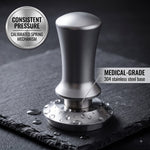 MerseHaus 53mm Calibrated Espresso Tamper with Ripple Base