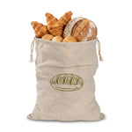 NixEsvi Linen Bread Bag 16x12 Inch 100% Natural Flax Reusable Sourdough Holder