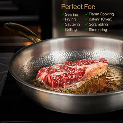 Tossenium Pure Titanium Non-Stick Hammered Cookware Pan