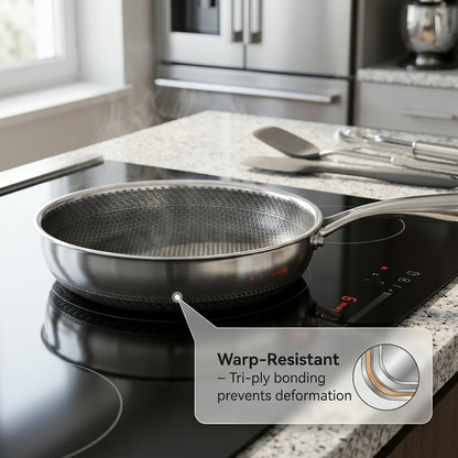 FizStainy Honeycomb Hybrid Non-Stick Skillet Pan