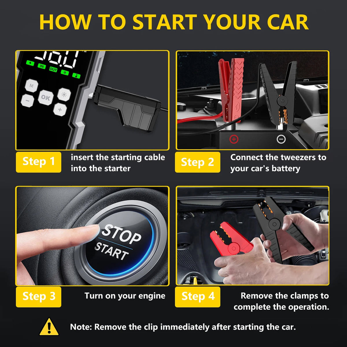 Jumpenic 7000A Portable Car Battery Jump Starter and Tire Inflator