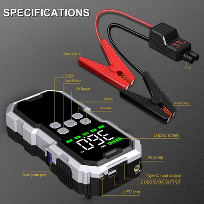 Jumpenic 7000A Portable Car Battery Jump Starter and Tire Inflator