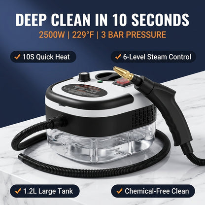 Steam Cleaner 2500W High Temp & Pressure SteamPuci