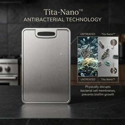 EciChop Pure Titanium Cutting Board | Non-Toxic & Antibacterial