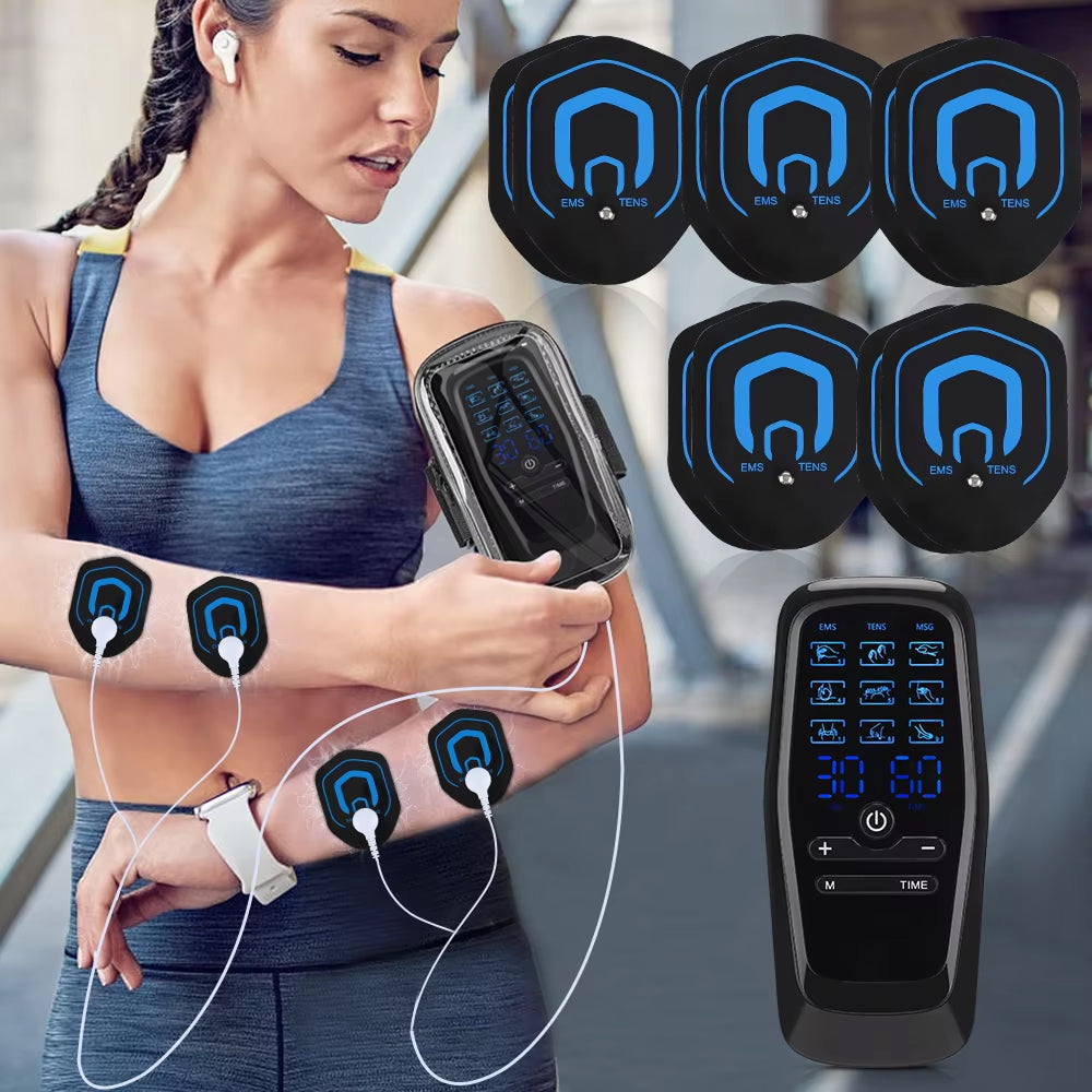 AcoReliv TENS Unit & EMS Muscle Stimulator, 3-in-1 Electric Massager, Dual Channel