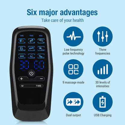 AcoReliv TENS Unit & EMS Muscle Stimulator, 3-in-1 Electric Massager, Dual Channel