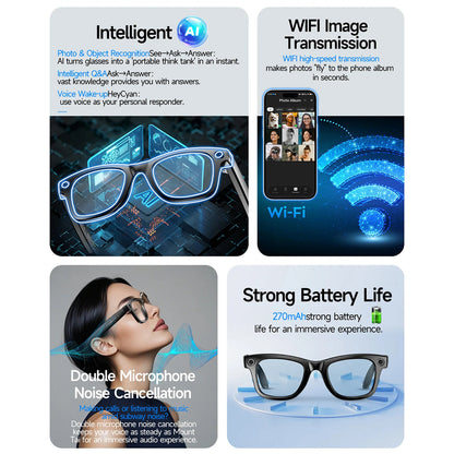 AuraLens AI Glasses - 4K Camera & Real-Time Translation