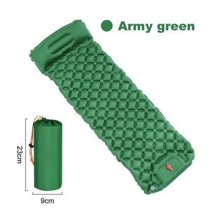 BaSlipix Backpacking Sleeping Pad with Integrated Foot Pump and Built-in Pillow