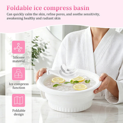 BatixFaci Collapsible Skin Icing Basin & Facial Cooling System