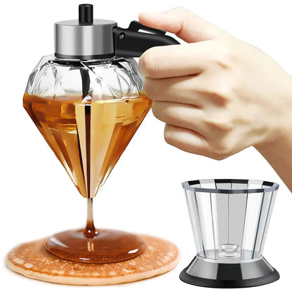 Beesipot Drip-Free Glass Honey Dispenser with Stand