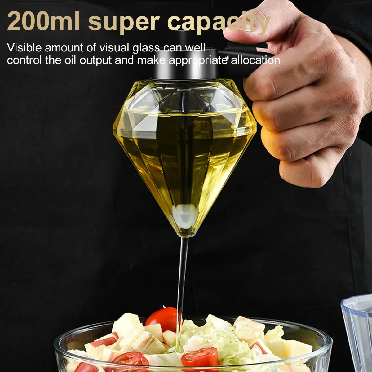 Beesipot Drip-Free Glass Honey Dispenser with Stand