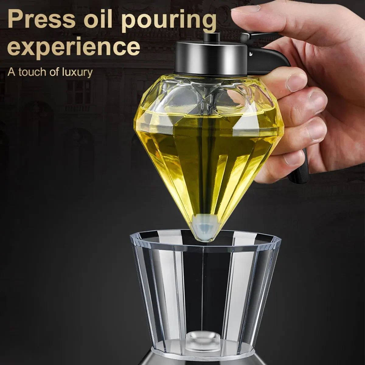 Beesipot Drip-Free Glass Honey Dispenser with Stand