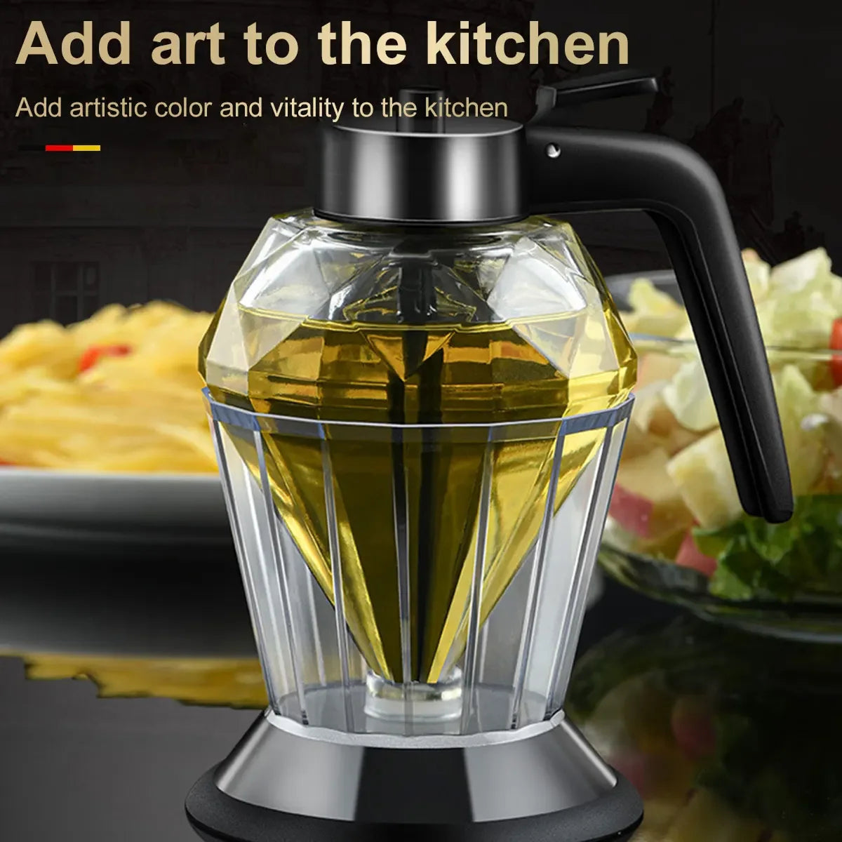 Beesipot Drip-Free Glass Honey Dispenser with Stand
