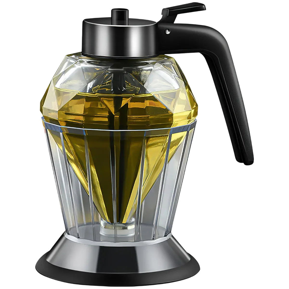 Beesipot Drip-Free Glass Honey Dispenser with Stand