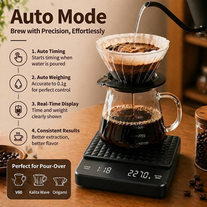 BevosFam Precision Coffee Scale with Timer