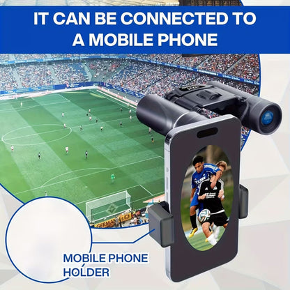 BiniClaxi 10x25 Compact Binoculars with Smartphone Adapter