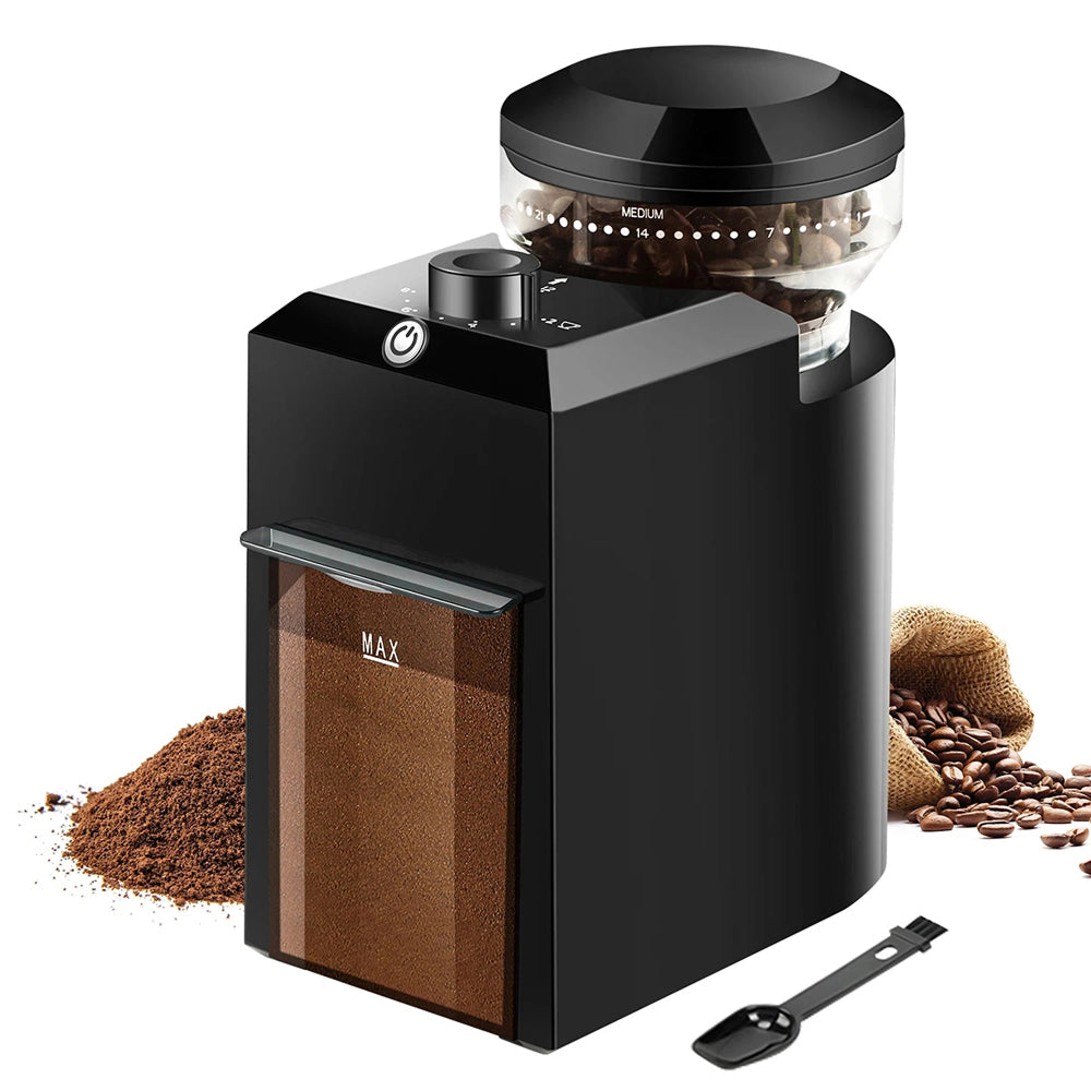 BletNoda Flat Burr Coffee Bean Grinder for Espresso & French Press