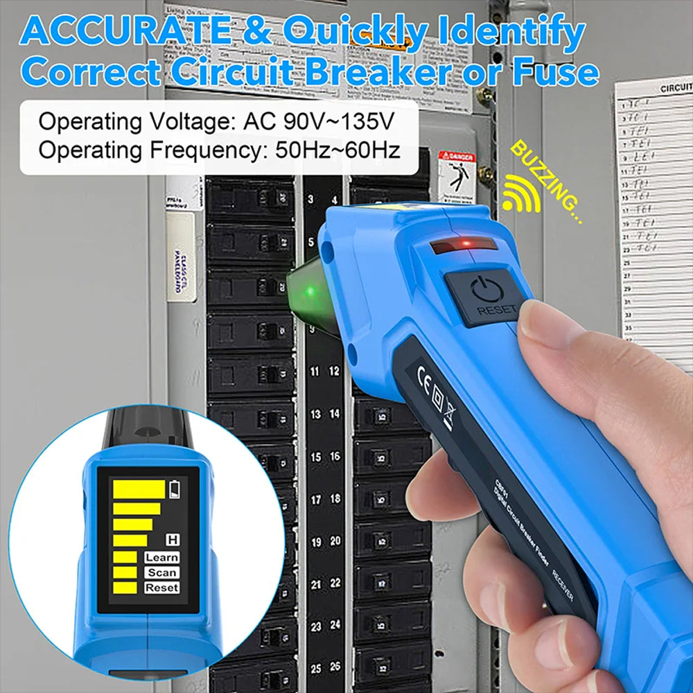 BortDesi 2-in-1 Digital Circuit Breaker Finder with GFCI Tester