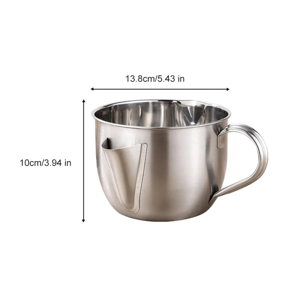Bowlanix 1000ml Stainless Steel Fat Separator Gravy Strainer Bowl