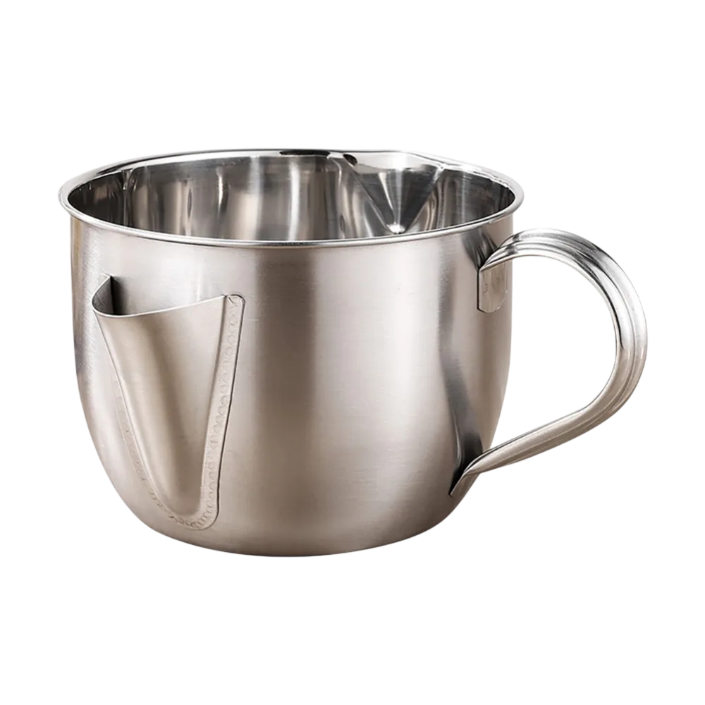 Bowlanix 1000ml Stainless Steel Fat Separator Gravy Strainer Bowl