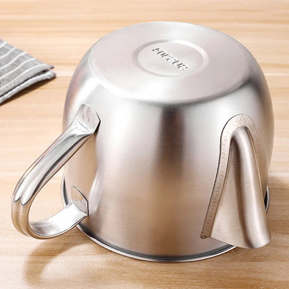 Bowlanix 1000ml Stainless Steel Fat Separator Gravy Strainer Bowl
