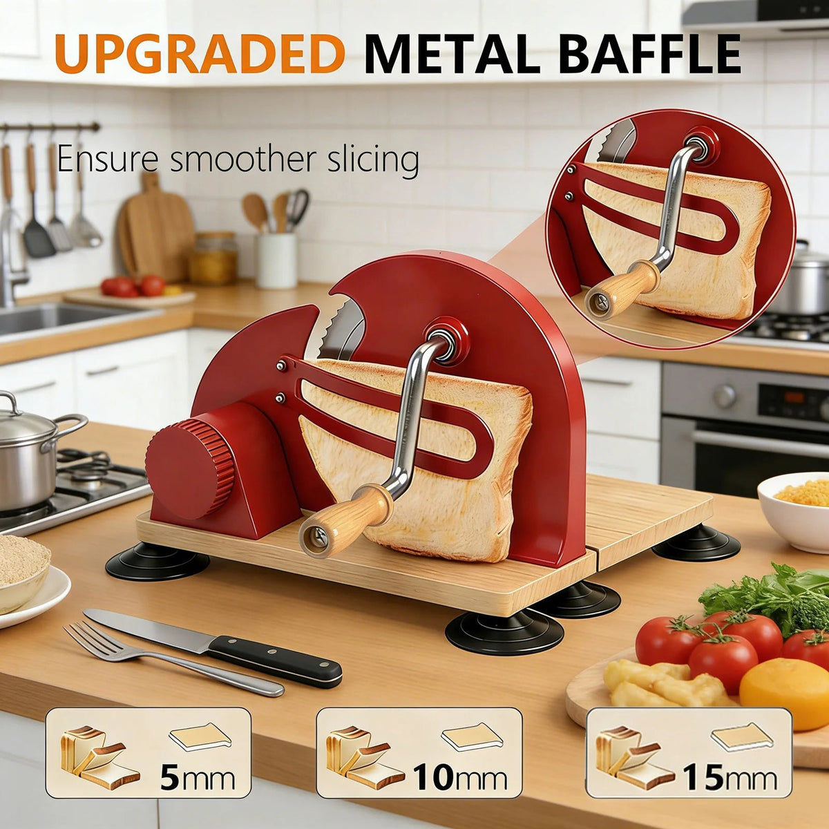 BreadiCut Sourdough Bread Slicer | Precision Adjustable Bread Cutter