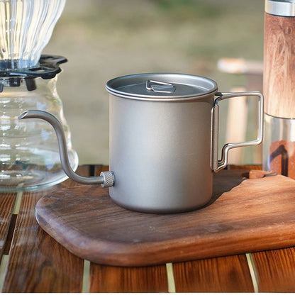 CaborWel Titanium Pour Over Kettle for Camping & Backpacking