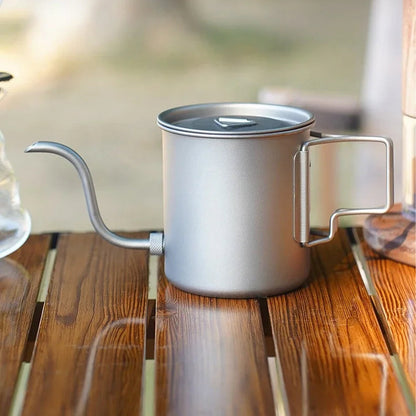 CaborWel Titanium Pour Over Kettle for Camping & Backpacking