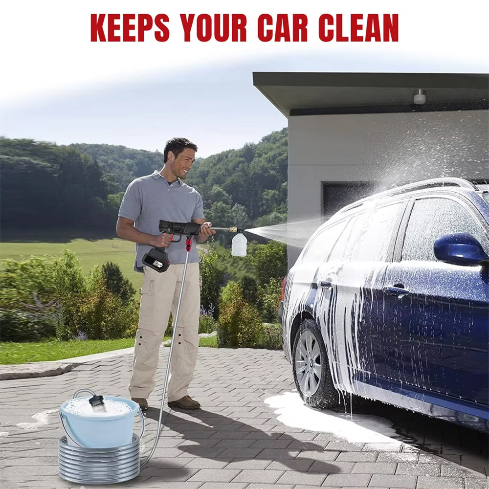 CinoAqua Portable Cordless Pressure Washer - 300W Car Water Gun