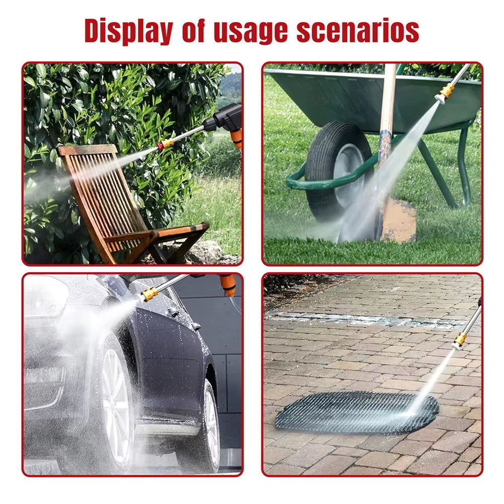 CinoAqua Portable Cordless Pressure Washer - 300W Car Water Gun