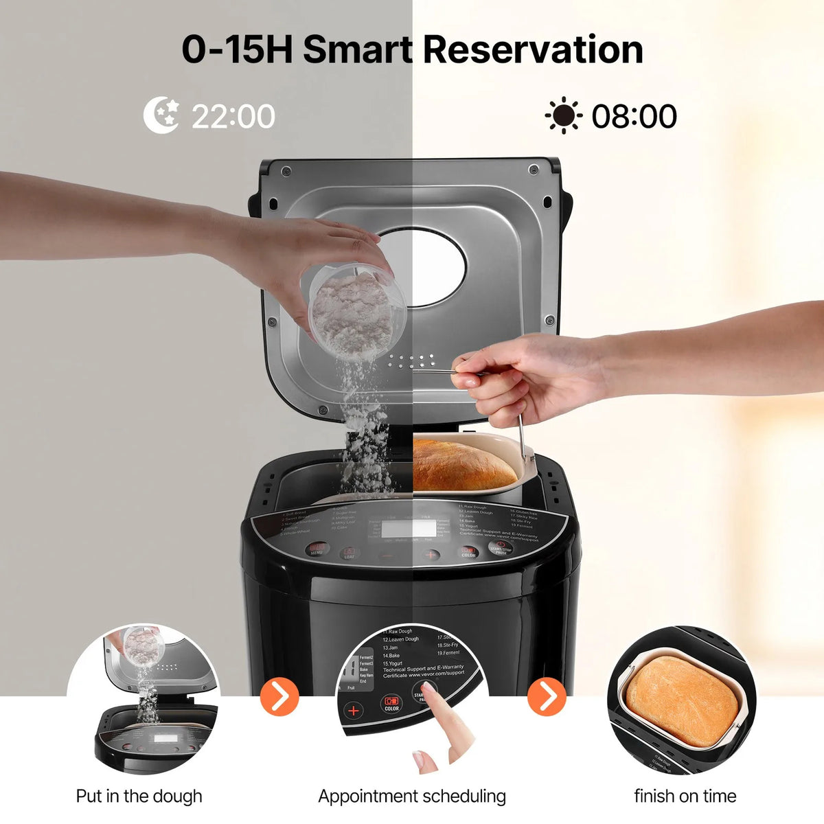 ClenVoca Automatic Bread Maker 2LB with Ceramic Pot