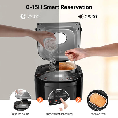 ClenVoca Automatic Bread Maker 2LB with Ceramic Pot