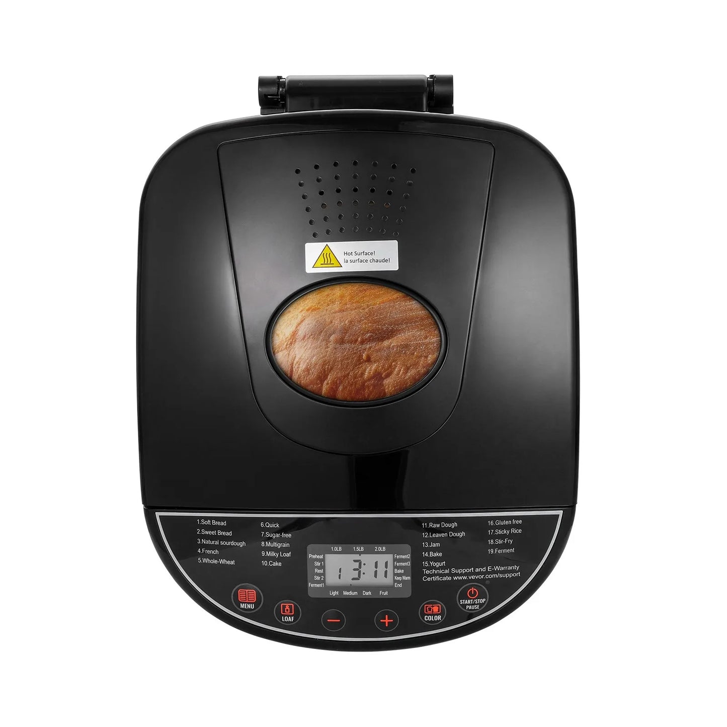 ClenVoca Automatic Bread Maker 2LB with Ceramic Pot