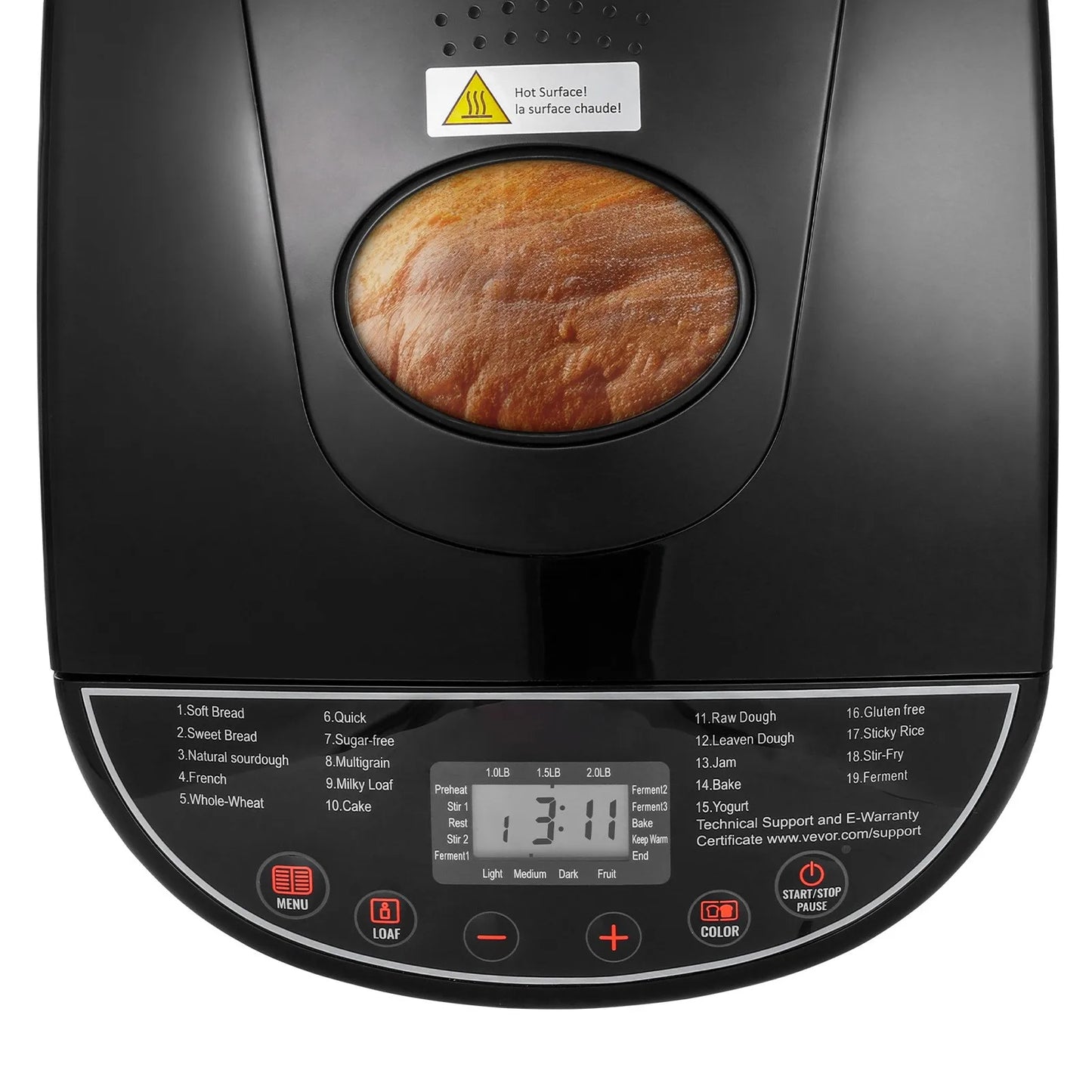 ClenVoca Automatic Bread Maker 2LB with Ceramic Pot