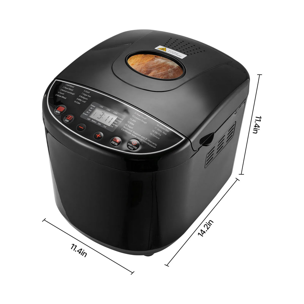 ClenVoca Automatic Bread Maker 2LB with Ceramic Pot