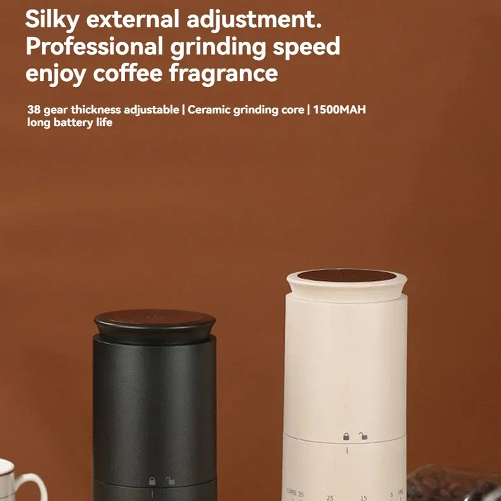 CoffGris Portable Electric Coffee Grinder with Ceramic Burr