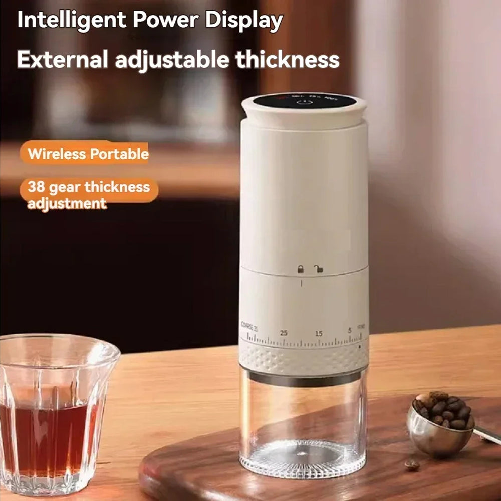 CoffGris Portable Electric Coffee Grinder with Ceramic Burr
