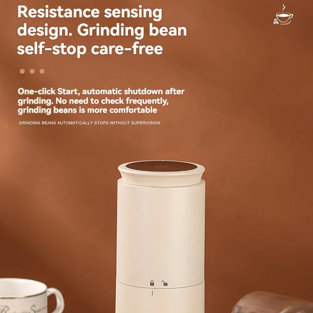 CoffGris Portable Electric Coffee Grinder with Ceramic Burr