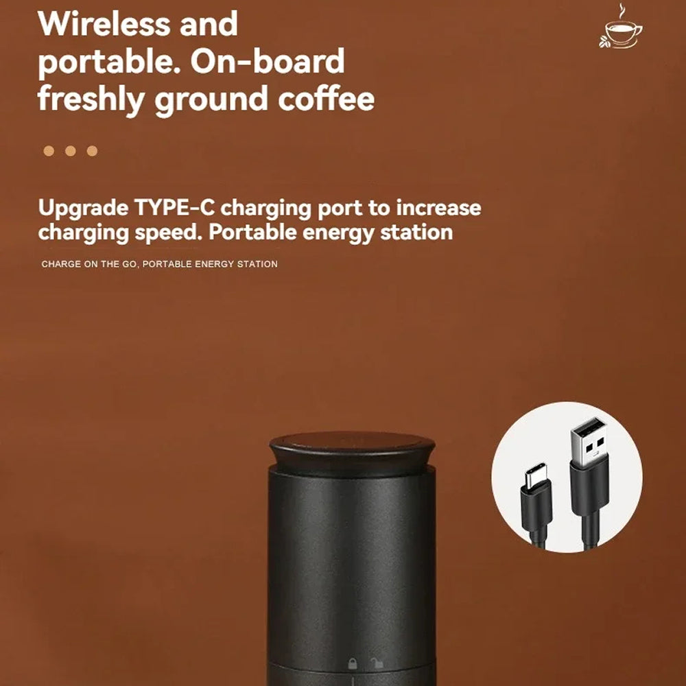 CoffGris Portable Electric Coffee Grinder with Ceramic Burr