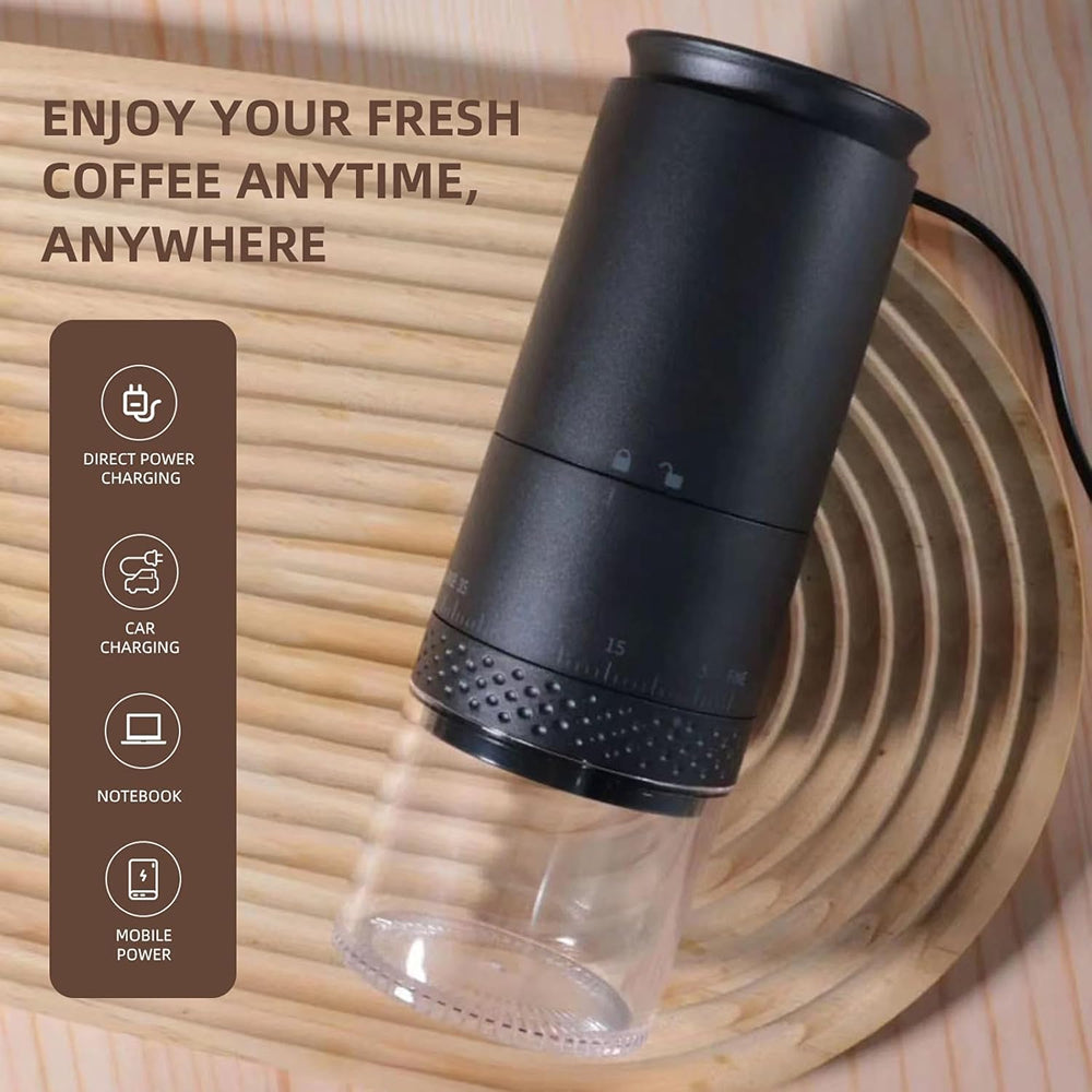 CoffGris Portable Electric Coffee Grinder with Ceramic Burr