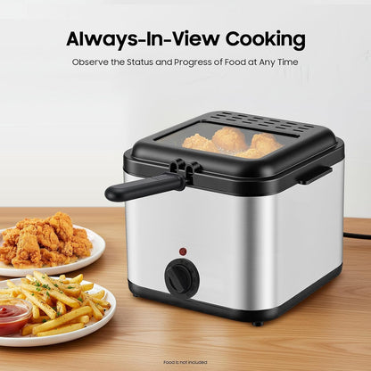 CookFris 2.5L Electric Deep Fryer 1000W Stainless Steel