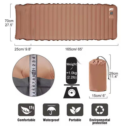 CoziVixy Sleeping Pad  Ultralight Self-Inflating With Foot Pump