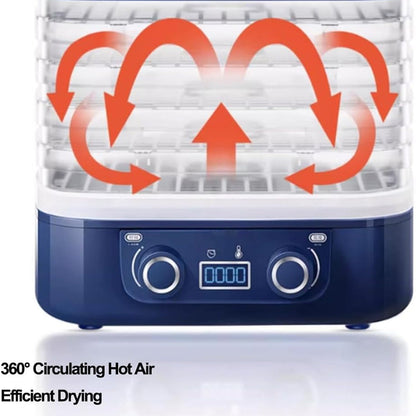 CrispDehy 5-Tray Food Dehydrator with LED Control